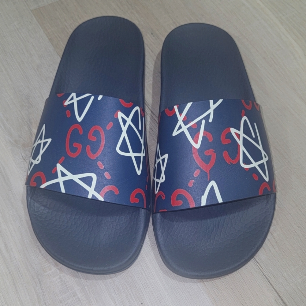 Gucci Blue Star Apollo Slides